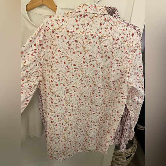 John Lennon English Laundry floral button down shirt xl - Picture 2 of 6